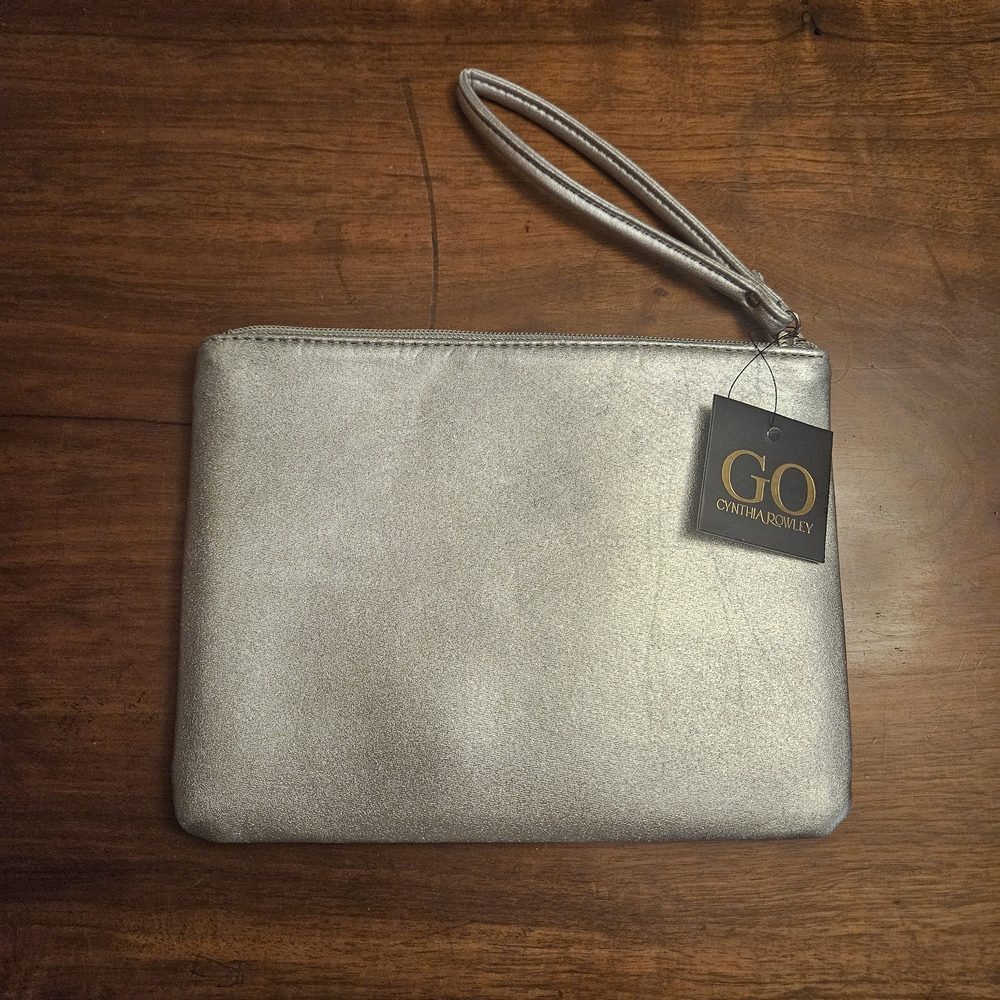 Cynthia‎ Rowley Silver Shimmer Clutch NWT